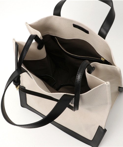 Casselini（キャセリーニ）の「【Le Vernis】レザーフレームトート（トートバッグ・レディース・ブラック/キャメル・ﾌﾘ-）」の4枚目の写真