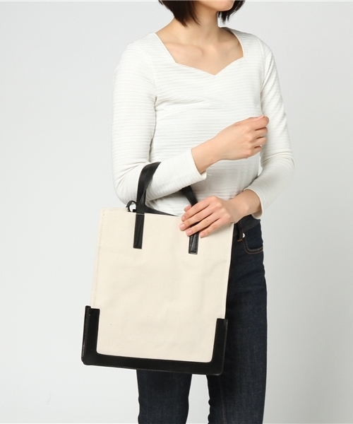 Casselini（キャセリーニ）の「【Le Vernis】レザーフレームトート（トートバッグ・レディース・ブラック/キャメル・ﾌﾘ-）」の12枚目の写真