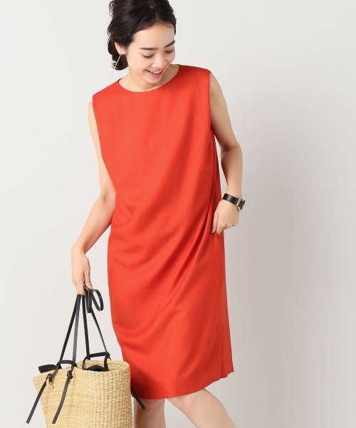 Noble（ノーブル）の「Peブッチャーコクーンフロントベンツワンピース◆（ワンピース・レディース・レッド/ベージュ/ブルー系その他・36/38）」の3枚目の写真