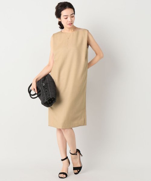 Noble（ノーブル）の「Peブッチャーコクーンフロントベンツワンピース◆（ワンピース・レディース・レッド/ベージュ/ブルー系その他・36/38）」の4枚目の写真