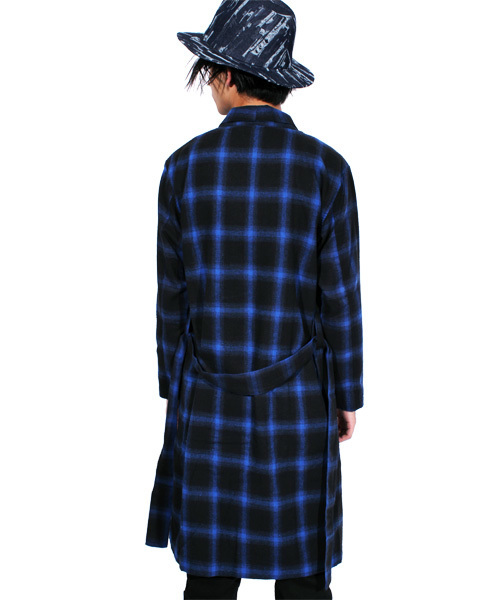 8(eight)(エイト)の「チェック ガウン コーディガン ネル生地(カーディガン/ボレロ・メンズ・レッド/ブルー・MEDIUM/LARGE)」の19枚目の写真