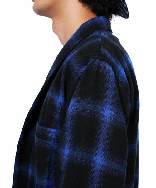 8(eight)(エイト)の「チェック ガウン コーディガン ネル生地(カーディガン/ボレロ・メンズ・レッド/ブルー・MEDIUM/LARGE)」の20枚目の写真