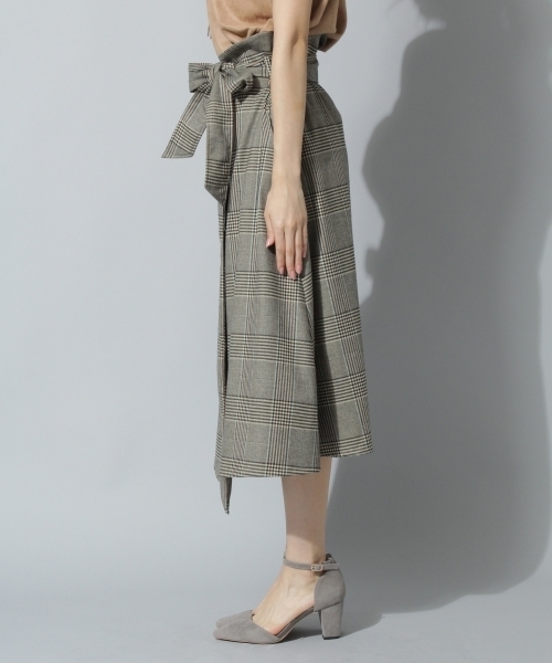 Andemiu（アンデミュウ）の「【WEB限定】チェックラップスカート773269（スカート・レディース・ブラック/ベージュ・FREE）」の7枚目の写真