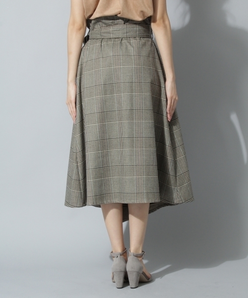 Andemiu（アンデミュウ）の「【WEB限定】チェックラップスカート773269（スカート・レディース・ブラック/ベージュ・FREE）」の8枚目の写真