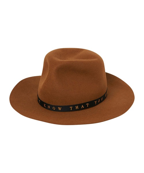 HYSTERIC GLAMOUR(ヒステリックグラマー)の「STETSON×HYSTERIC/MESSAGE 刺繍リボンハット(ハット・メンズ・ブラック/ブラウン・MEDIUM/LARGE)」の2枚目の写真