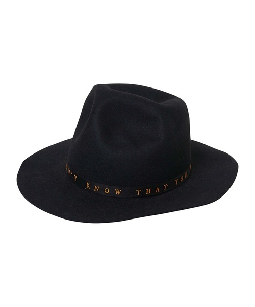 HYSTERIC GLAMOUR(ヒステリックグラマー)の「STETSON×HYSTERIC/MESSAGE 刺繍リボンハット(ハット・メンズ・ブラック/ブラウン・MEDIUM/LARGE)」の1枚目の写真