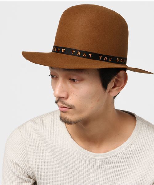 HYSTERIC GLAMOUR(ヒステリックグラマー)の「STETSON×HYSTERIC/MESSAGE 刺繍リボンハット(ハット・メンズ・ブラック/ブラウン・MEDIUM/LARGE)」の7枚目の写真