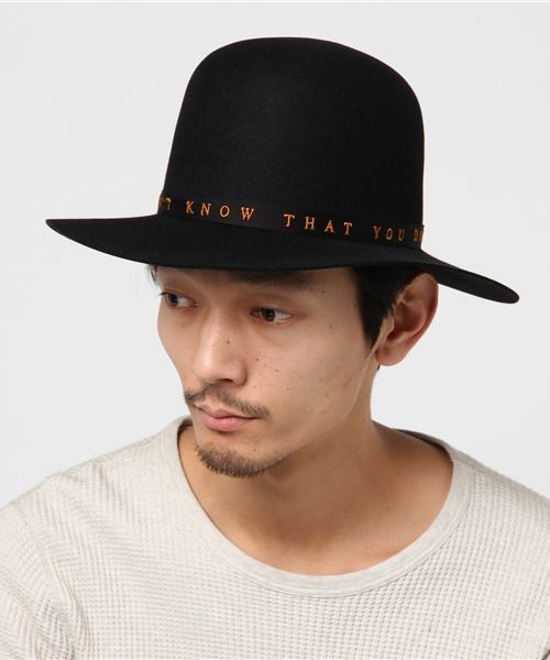 HYSTERIC GLAMOUR(ヒステリックグラマー)の「STETSON×HYSTERIC/MESSAGE 刺繍リボンハット(ハット・メンズ・ブラック/ブラウン・MEDIUM/LARGE)」の10枚目の写真