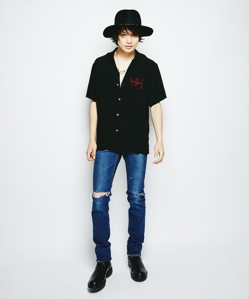 HYSTERIC GLAMOUR(ヒステリックグラマー)の「STETSON×HYSTERIC/MESSAGE 刺繍リボンハット(ハット・メンズ・ブラック/ブラウン・MEDIUM/LARGE)」の9枚目の写真