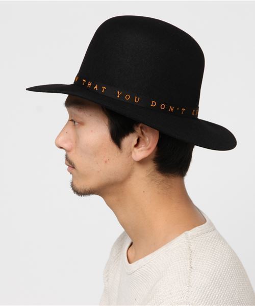 HYSTERIC GLAMOUR(ヒステリックグラマー)の「STETSON×HYSTERIC/MESSAGE 刺繍リボンハット(ハット・メンズ・ブラック/ブラウン・MEDIUM/LARGE)」の6枚目の写真