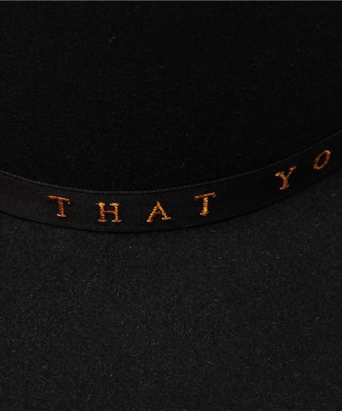 HYSTERIC GLAMOUR(ヒステリックグラマー)の「STETSON×HYSTERIC/MESSAGE 刺繍リボンハット(ハット・メンズ・ブラック/ブラウン・MEDIUM/LARGE)」の4枚目の写真