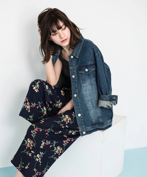 koe（コエ）の「【雑誌掲載商品】ビックデニムGジャン（デニムジャケット・レディース・インディゴブルー/ライトインディゴブルー・L/M）」の2枚目の写真