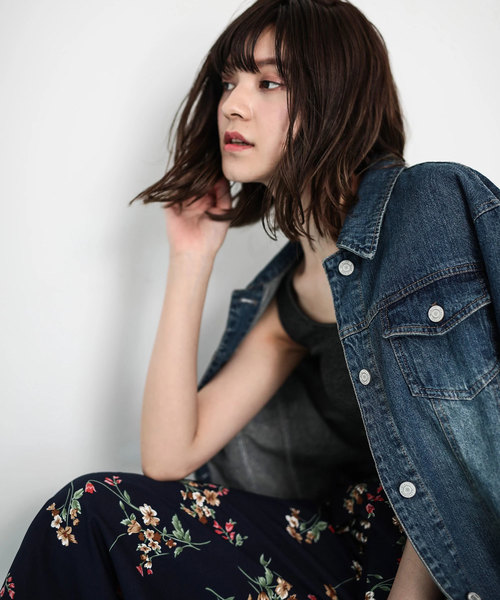 koe（コエ）の「【雑誌掲載商品】ビックデニムGジャン（デニムジャケット・レディース・インディゴブルー/ライトインディゴブルー・L/M）」の8枚目の写真