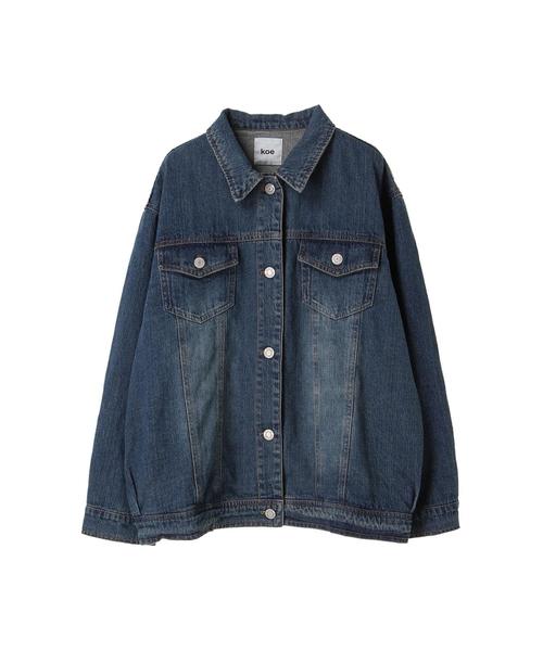 koe（コエ）の「【雑誌掲載商品】ビックデニムGジャン（デニムジャケット・レディース・インディゴブルー/ライトインディゴブルー・L/M）」の9枚目の写真