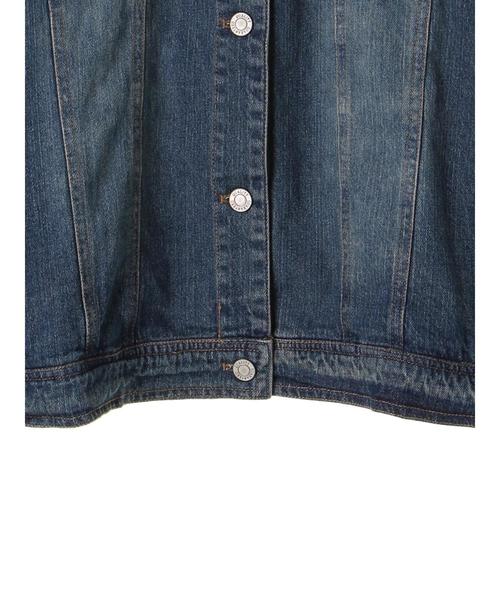 koe（コエ）の「【雑誌掲載商品】ビックデニムGジャン（デニムジャケット・レディース・インディゴブルー/ライトインディゴブルー・L/M）」の13枚目の写真