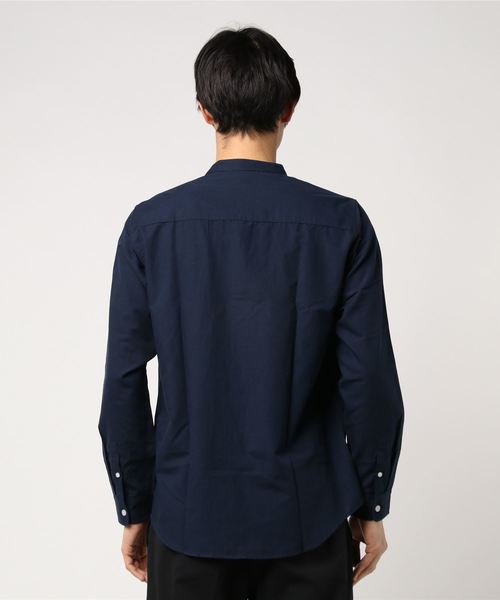 WEGO（ウィゴー）の「WEGO/フランスリネンバンドカラーシャツ（シャツ/ブラウス・メンズ・ライトグレー/ネイビー/ホワイト・LARGE/MEDIUM/SMALL）」の5枚目の写真