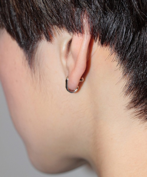 VIVIFY(ビビファイ)の「ピアス/エンフォルド/ハンマー/K18ゴールドポスト(ピアス(片耳用)・メンズ・シルバー×ゴールド・FREE)」の6枚目の写真