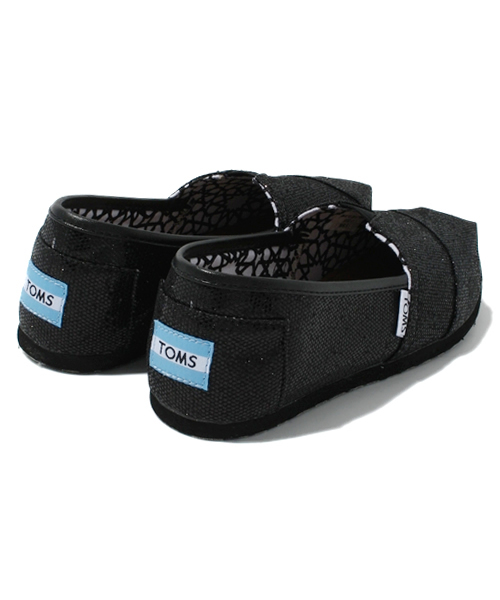 TOMS（トムス）の「2013 トムス レディース グリッター ラメ スリッポン TOMS W CLSC Glitters（スニーカー・レディース・ブラック/シルバー・23cm/23.5cm/24cm/24.5cm）」の5枚目の写真