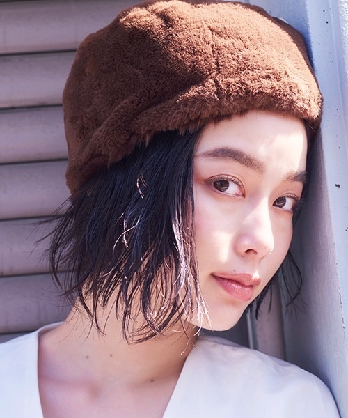 Casselini（キャセリーニ）の「リバーシブルロシア帽（ハンチング/ベレー帽・レディース・ネイビー/ブラウン/グレー/レオパード・FREE）」の10枚目の写真