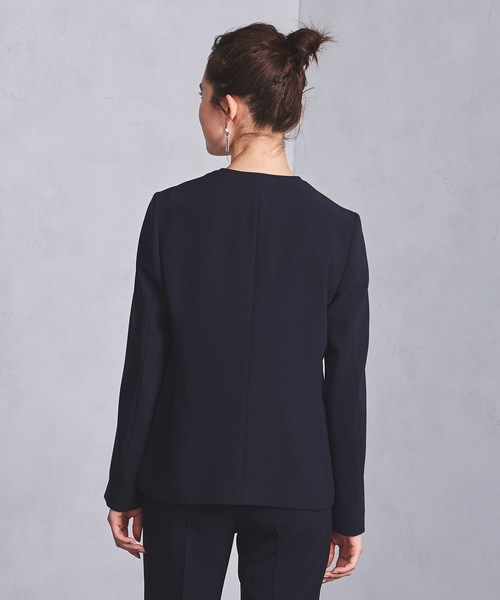 UNITED ARROWS（ユナイテッドアローズ）の「○UBCB TA/P パイピング Vノーカラージャケット 18AW ◆（ノーカラージャケット・レディース・ライトブルー/ネイビー・40/34/38/36）」の12枚目の写真