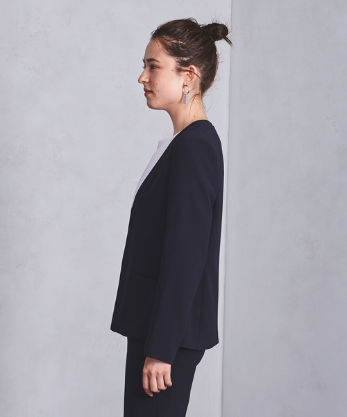 UNITED ARROWS（ユナイテッドアローズ）の「○UBCB TA/P パイピング Vノーカラージャケット 18AW ◆（ノーカラージャケット・レディース・ライトブルー/ネイビー・40/34/38/36）」の14枚目の写真