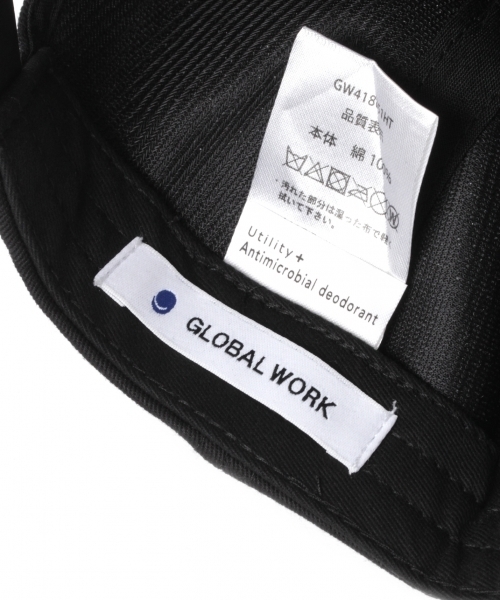 GLOBAL WORK（グローバルワーク）の「ツイルベースボールキャップ【抗菌防臭】/803312（キャップ・メンズ・ホワイト/ブラック/ネイビー/グレー・FREE）」の13枚目の写真