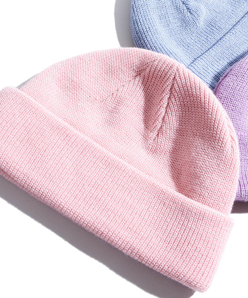 WEGO(ウィゴー)の「WEGO/ショートニットキャップ(ニットキャップ/ビーニー・メンズ・ブラック/パープル/ネイビー/グレー/ブラウン/ダークグリーン/ワイン/サックスブルー/ライトピンク/ライトパープル・FREE)」の10枚目の写真