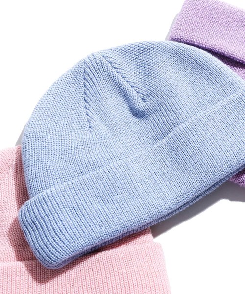 WEGO(ウィゴー)の「WEGO/ショートニットキャップ(ニットキャップ/ビーニー・メンズ・ブラック/パープル/ネイビー/グレー/ブラウン/ダークグリーン/ワイン/サックスブルー/ライトピンク/ライトパープル・FREE)」の7枚目の写真