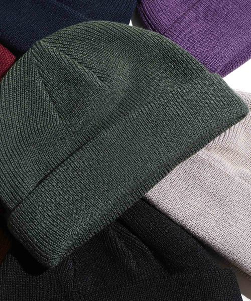WEGO(ウィゴー)の「WEGO/ショートニットキャップ(ニットキャップ/ビーニー・メンズ・ブラック/パープル/ネイビー/グレー/ブラウン/ダークグリーン/ワイン/サックスブルー/ライトピンク/ライトパープル・FREE)」の5枚目の写真