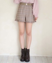 one after another NICE CLAUP | ベルト付き裾フリルショートパンツ(その他パンツ)