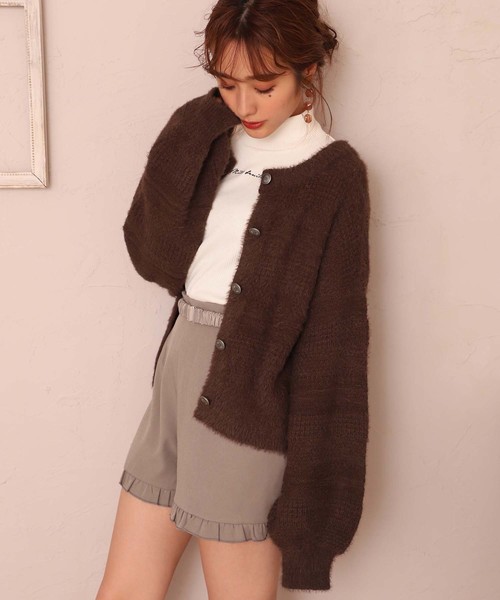 one after another NICE CLAUP（ワンアフターアナザーナイスクラップ）の「ベルト付き裾フリルショートパンツ（その他パンツ・レディース・ブラック/ブラック系その他/グレー系その他/チェック・FREE）」の9枚目の写真