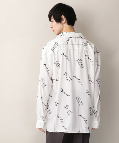 総柄プリントオーバーサイズオープンカラーシャツ L/S 総柄プリントオーバーサイズオープンカラーシャツ L/S