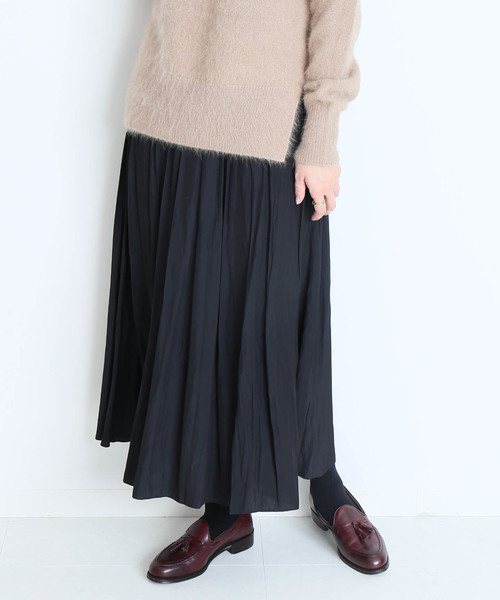 journal standard L'essage（ジャーナルスタンダードレサージュ）の「スリットマキシスカート（スカート・レディース・ブラック/パープル・38/36）」の2枚目の写真