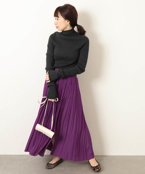 journal standard L'essage（ジャーナルスタンダードレサージュ）の「スリットマキシスカート（スカート・レディース・ブラック/パープル・38/36）」の21枚目の写真