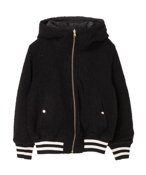 Editt by YECCA VECCA(エディットバイイェッカヴェッカ)の「・リバーシブルボアブルゾン(ブルゾン・レディース・ブラック/キャメル・FREE)」の5枚目の写真