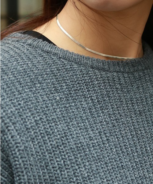 TODAYFUL（トゥデイフル）の「ワッフルレイヤードニット（ニット/セーター・レディース・グレー/モカ・FREE）」の8枚目の写真