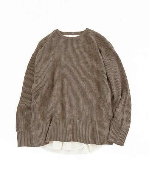 TODAYFUL（トゥデイフル）の「ワッフルレイヤードニット（ニット/セーター・レディース・グレー/モカ・FREE）」の13枚目の写真