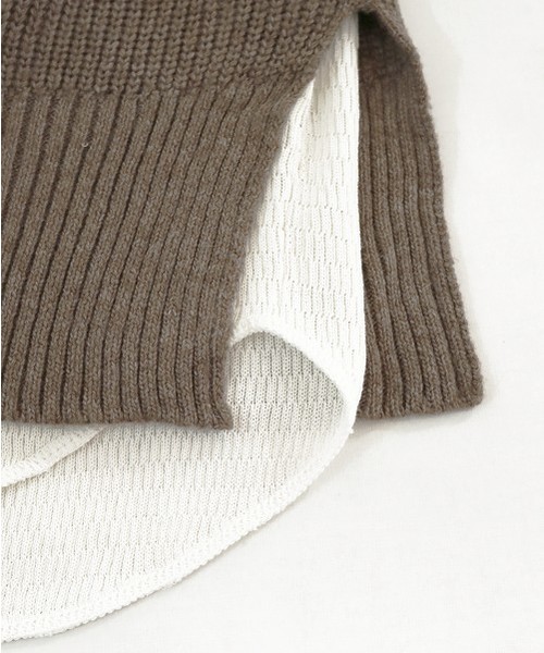 TODAYFUL（トゥデイフル）の「ワッフルレイヤードニット（ニット/セーター・レディース・グレー/モカ・FREE）」の16枚目の写真