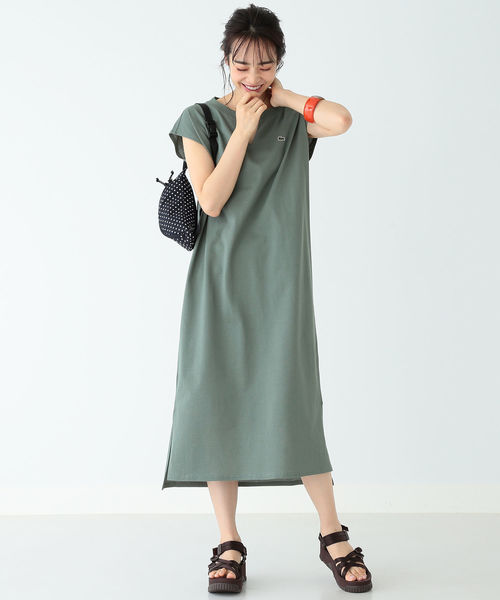 B:MING by BEAMS（ビーミングバイビームス）の「LACOSTE × B:MING by BEAMS / 別注 ヘビーピケ ワンピース 19SS（ワンピース・レディース・ブラック/ベージュ/グリーン系その他・36/34）」の14枚目の写真