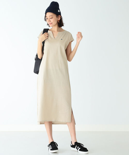 B:MING by BEAMS（ビーミングバイビームス）の「LACOSTE × B:MING by BEAMS / 別注 ヘビーピケ ワンピース 19SS（ワンピース・レディース・ブラック/ベージュ/グリーン系その他・36/34）」の16枚目の写真