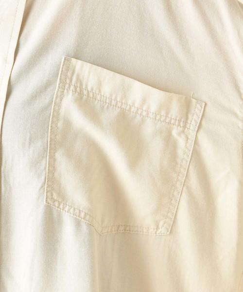 DouDou（ドゥドゥ）の「デニムロングシャツ（シャツ/ブラウス・レディース・オフホワイト/ブルー/ブラウン・FREE）」の15枚目の写真