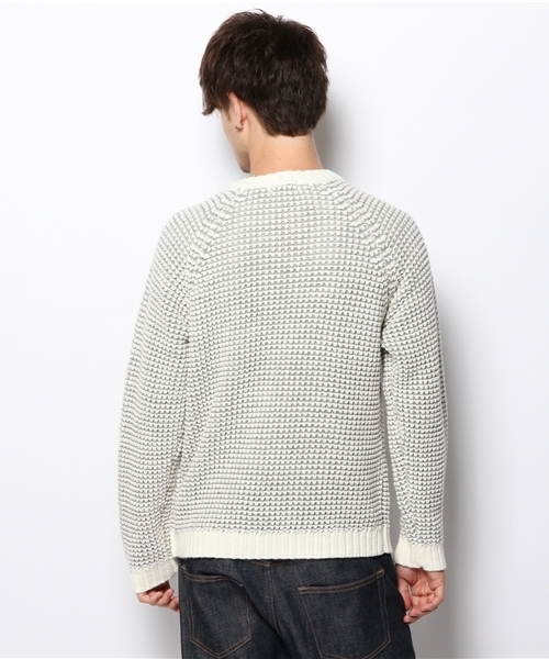 CIAOPANIC(チャオパニック)の「【Ciaopanic】ワッフル調C/N(ニット/セーター・メンズ・ネイビー/ホワイト/グリーン・MEDIUM/LARGE)」の10枚目の写真