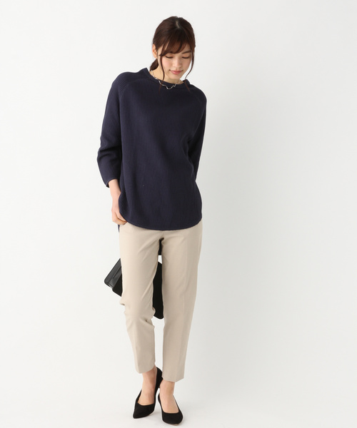 GLOBAL WORK（グローバルワーク）の「【UVカット】USAワッフルチュニックT/822623（Tシャツ/カットソー・レディース・ベージュ/ネイビー/オフホワイト/ライトピンク・MEDIUM/LARGE）」の10枚目の写真