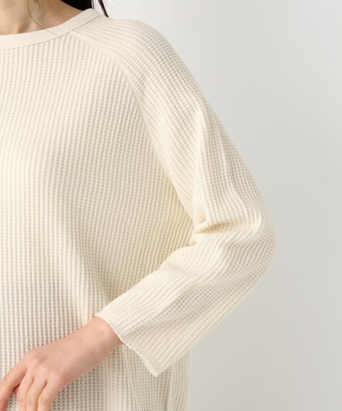 GLOBAL WORK（グローバルワーク）の「【UVカット】USAワッフルチュニックT/822623（Tシャツ/カットソー・レディース・ベージュ/ネイビー/オフホワイト/ライトピンク・MEDIUM/LARGE）」の15枚目の写真