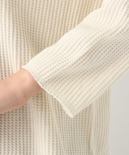 GLOBAL WORK（グローバルワーク）の「【UVカット】USAワッフルチュニックT/822623（Tシャツ/カットソー・レディース・ベージュ/ネイビー/オフホワイト/ライトピンク・MEDIUM/LARGE）」の16枚目の写真