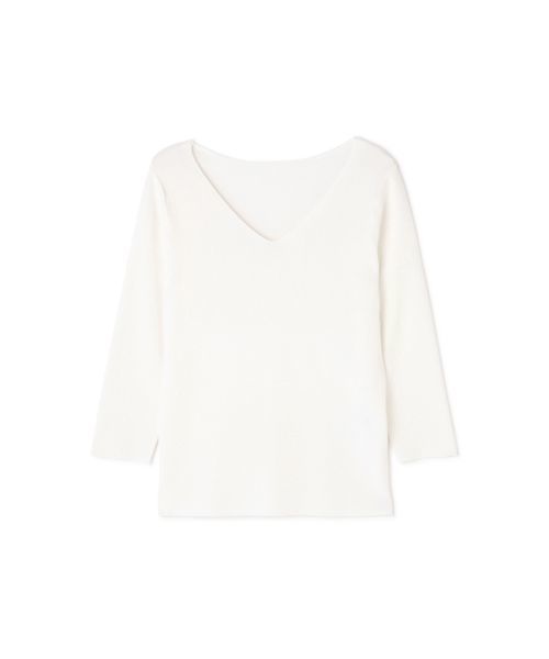 FREE'S MART（フリーズマート）の「七分袖総針Ｖネックニット（ニット/セーター・レディース・ホワイト/ブラック/パープル/ブルー/ホワイト系その他・FREE）」の17枚目の写真