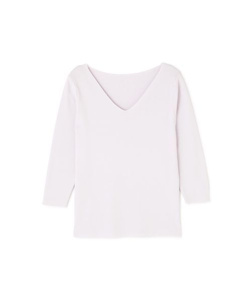 FREE'S MART（フリーズマート）の「七分袖総針Ｖネックニット（ニット/セーター・レディース・ホワイト/ブラック/パープル/ブルー/ホワイト系その他・FREE）」の21枚目の写真