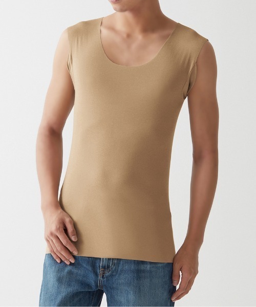 in.T（インティー）の「これ一枚でTシャツスタイルのお悩みを解決！『in.T』スリーブレス（インナーウェア/肌着・メンズ・ホワイト/ライトベージュ/ブラック/オレンジ/ピンク/オリーブ・LARGE/MEDIUM/X-LARGE/SMALL）」の21枚目の写真