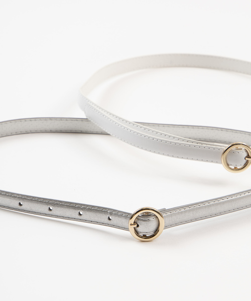 WEGO（ウィゴー）の「WEGO/カラーリング細ベルト（ベルト・レディース・ホワイト/ブラック/レッド/ブラウン/シルバー・FREE）」の5枚目の写真