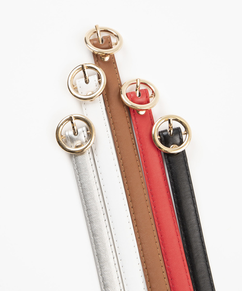 WEGO（ウィゴー）の「WEGO/カラーリング細ベルト（ベルト・レディース・ホワイト/ブラック/レッド/ブラウン/シルバー・FREE）」の10枚目の写真